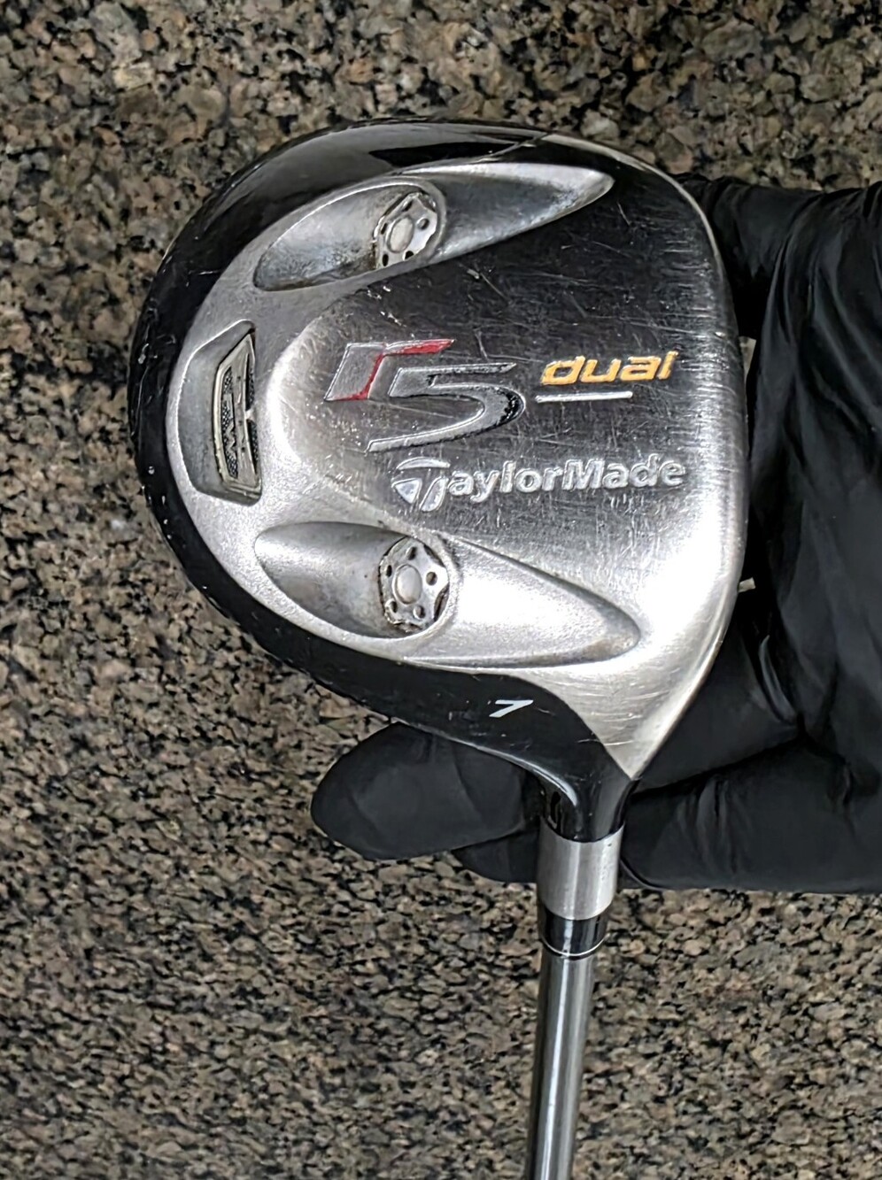Taylormade R5 Dual Titanium 7 wood Graphite shaft M.A.S 2 5.55 mid Torque tip